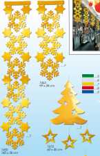 Schneesternbanner Metallkarton 38 x 99 cm