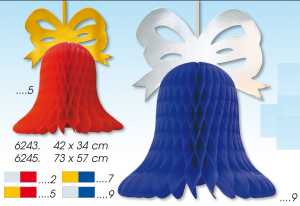 Glocken 2-farbig, Metallkarton, 34 x 42 cm