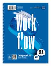 10 x Style Collegeblock Workflow 22 A4 80 Blatt 70g/qm 5mm kariert 4-Loch