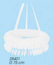 Doppelherzkranz, 75 cm Ø, weiss mit Herzhänger
