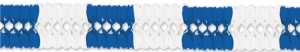 two-color-garland, blue/white 10 m, 16 cm Ø