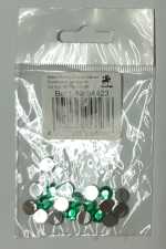 Glitzersteine, rund, grün, 6,5 mm