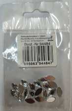 Glitzersteine, Navette, kristall, 5 x 10 mm