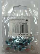 Glitzersteine, Navette, hellblau, 5 x 10 mm