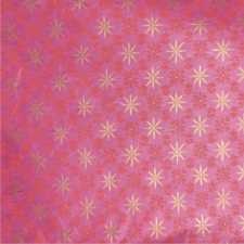 Strohseide Orient Star, 50 x 70 cm, pink mit goldenen Sternen