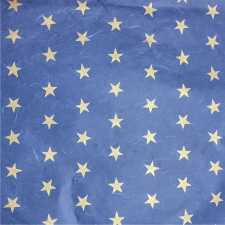 Strohseide Print Sterne, 50 x 70 cm, marine/gold, 10 Bogen
