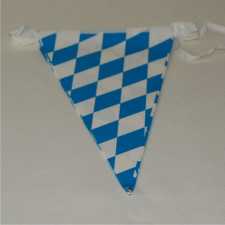 Folien-Spitzwimpelketten, 4m, 16 Wimpel, bayr. Raute