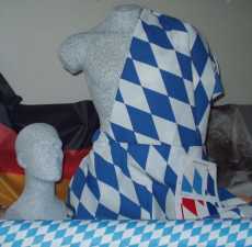 Stoff Bayrische Raute, 150 cm breit, B1, 30 m