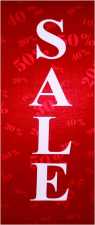 Decorative Banner "Sale", 75 x 180 cm