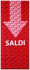 Decorative banners "Saldi", 75 x 180 cm